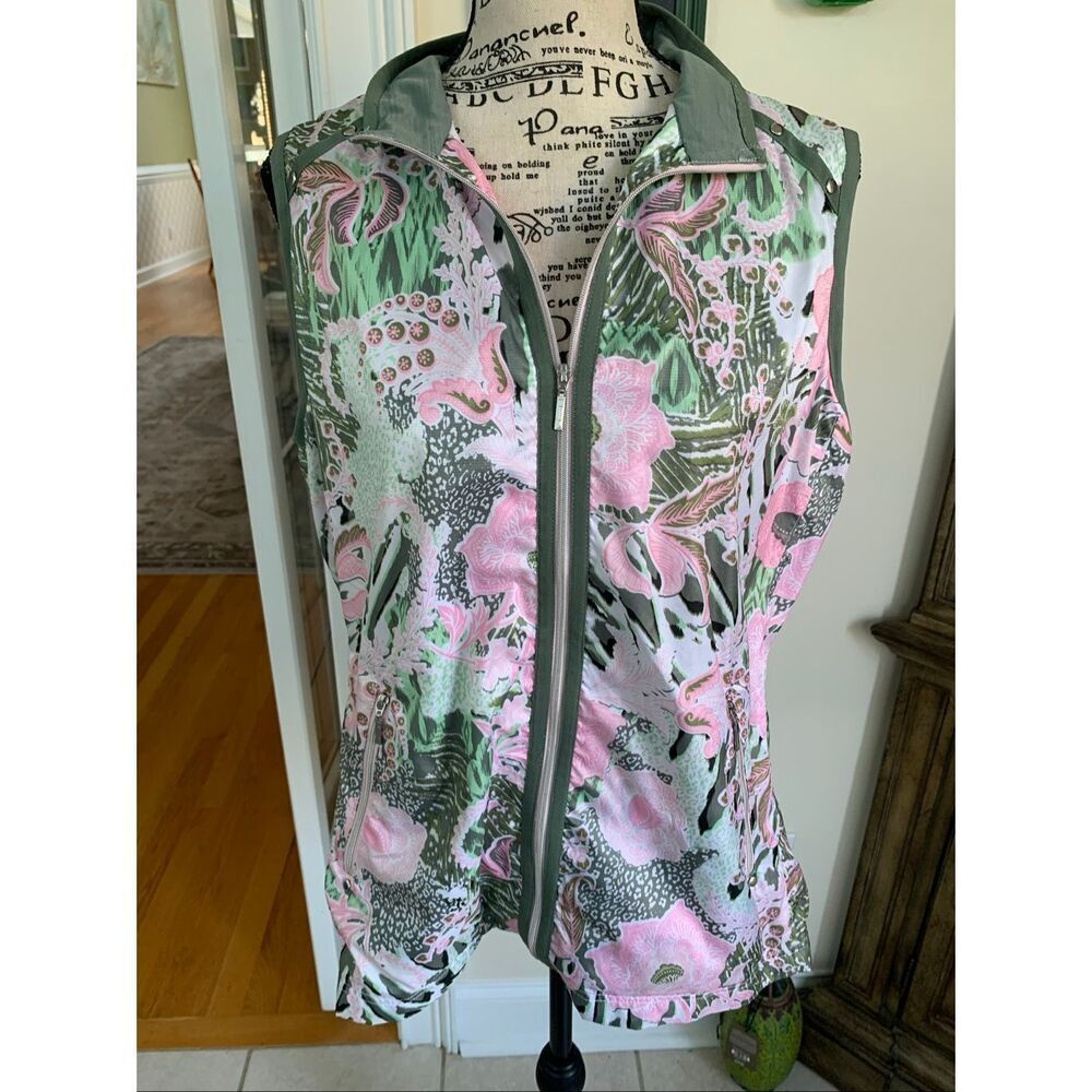 GG BLUE Women’s Golf Zip Up Vest Pink